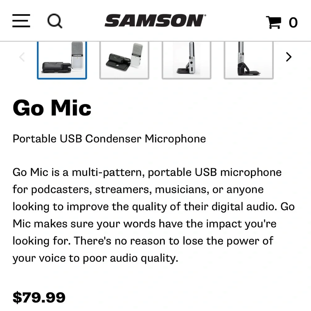 Samson GO Computer Condenser Microphone
